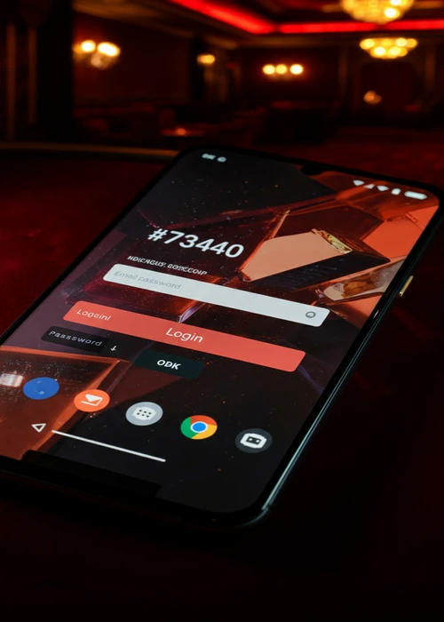 Secure Bunny96 Casino login interface displaying mobile number and password fields on a modern digital device, emphasizing user data protection and account security.